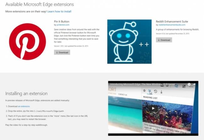 Расширения для Microsoft Edge случайно показали